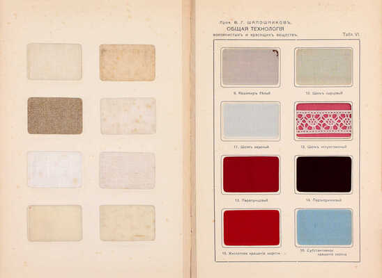 [Шапошников В.Г., автограф]. Шапошников В.Г. Общая технология волокнистых и красящих веществ. Введение к специальному изучению химической технологии отбельного, красильного и печатного производств. Киев, 1912.